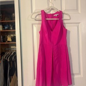 Amanda Uprichard Vibrant Pink Sleeveless Dress